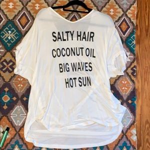 White Oversized Beach Coverup